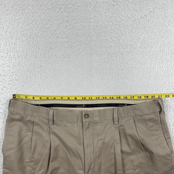 Savane Pants Mens 42x29 (actual‎ 42x28) Beige Workwear Business Casual Travel - Picture 6 of 10
